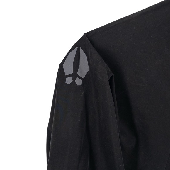 Bearded Goat Men's Med Full Zip Packable Windbreaker Black Outdoor Hiking Jacket - Picture 3 of 9